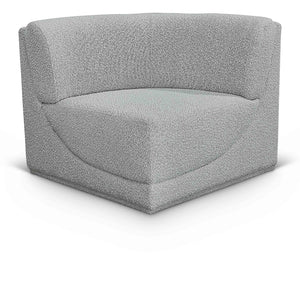 Meridian Ollie Grey Boucle Fabric Corner