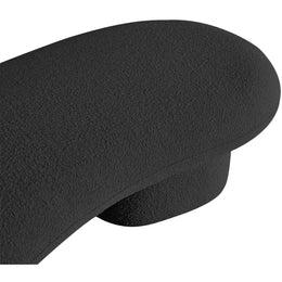 Meridian Luka Black Boucle Fabric Bench