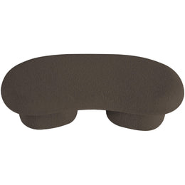 Meridian Luka Brown Boucle Fabric Bench
