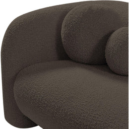 Meridian Emory Brown Boucle Fabric Chair