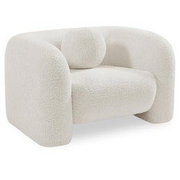 Meridian Emory Cream Boucle Fabric Chair