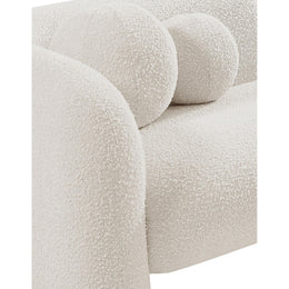 Meridian Emory Cream Boucle Fabric Chair