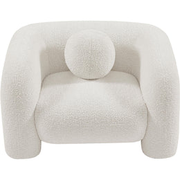 Meridian Emory Cream Boucle Fabric Chair