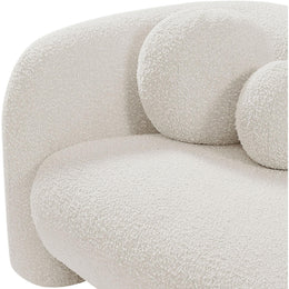 Meridian Emory Cream Boucle Fabric Chair