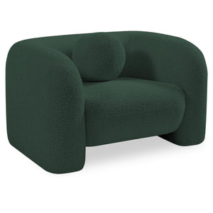 Meridian Emory Green Boucle Fabric Chair