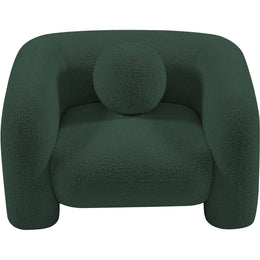 Meridian Emory Green Boucle Fabric Chair