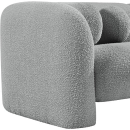 Meridian Emory Grey Boucle Fabric Chair