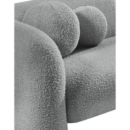 Meridian Emory Grey Boucle Fabric Chair