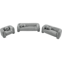 Meridian Emory Grey Boucle Fabric Chair