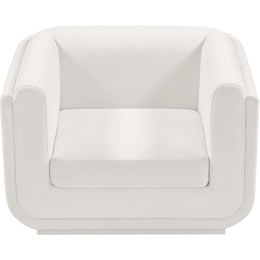 Meridian Kimora Cream Linen Textured Fabric Chair