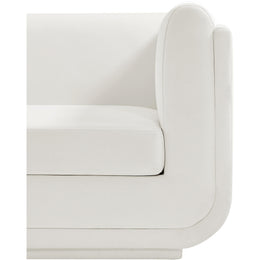 Meridian Kimora Cream Linen Textured Fabric Chair
