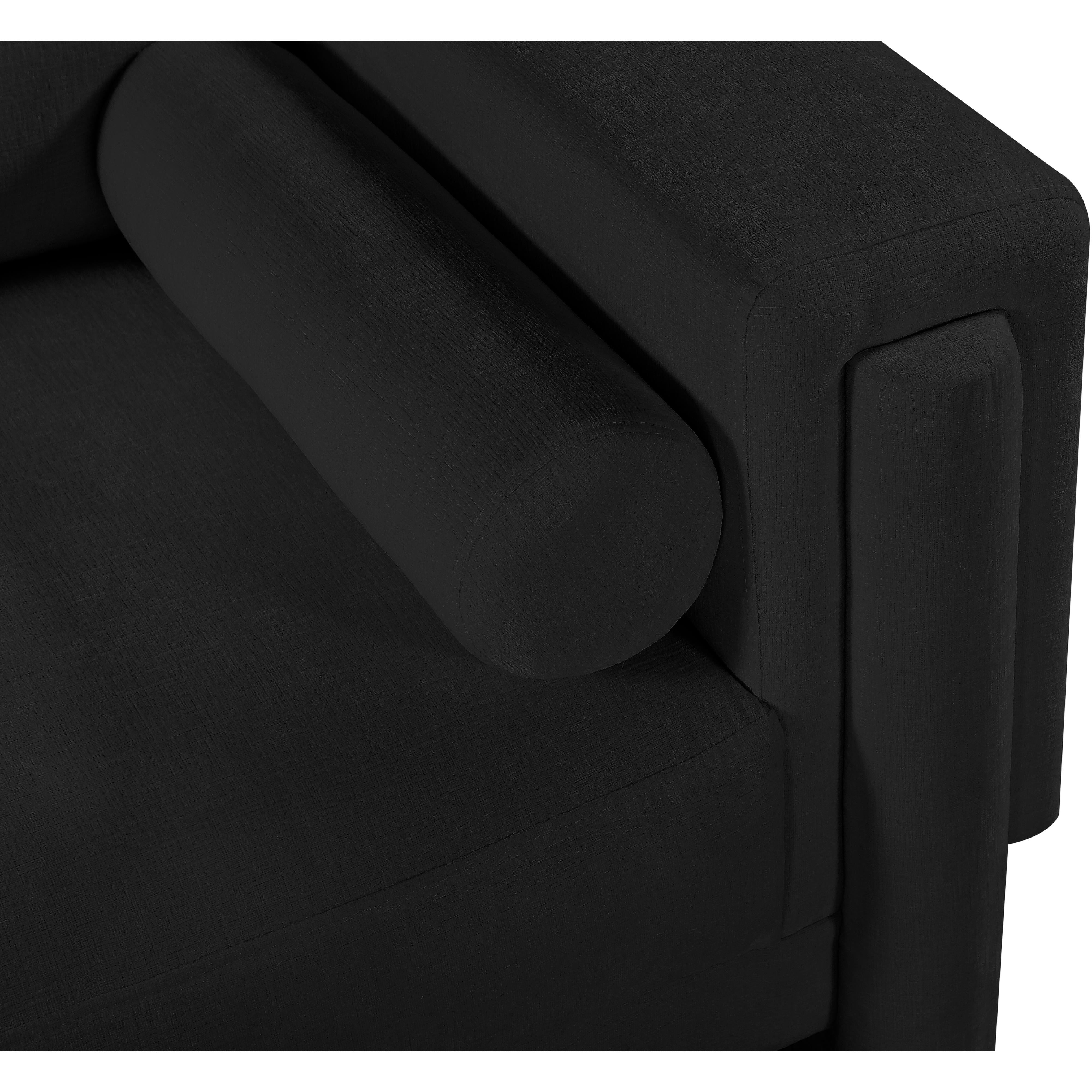 Meridian Madeline Black Chenille Fabric Chair