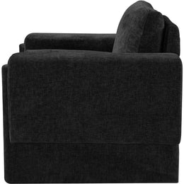 Meridian Madeline Black Chenille Fabric Chair