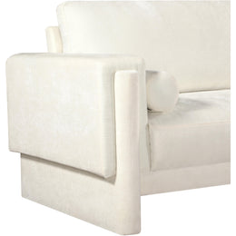 Meridian Madeline Cream Chenille Fabric Chair