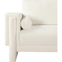 Meridian Madeline Cream Chenille Fabric Chair