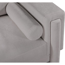 Meridian Madeline Grey Chenille Fabric Chair