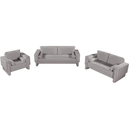 Meridian Madeline Grey Chenille Fabric Chair