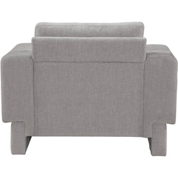 Meridian Madeline Grey Chenille Fabric Chair