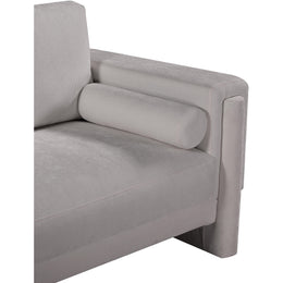 Meridian Madeline Grey Chenille Fabric Chair