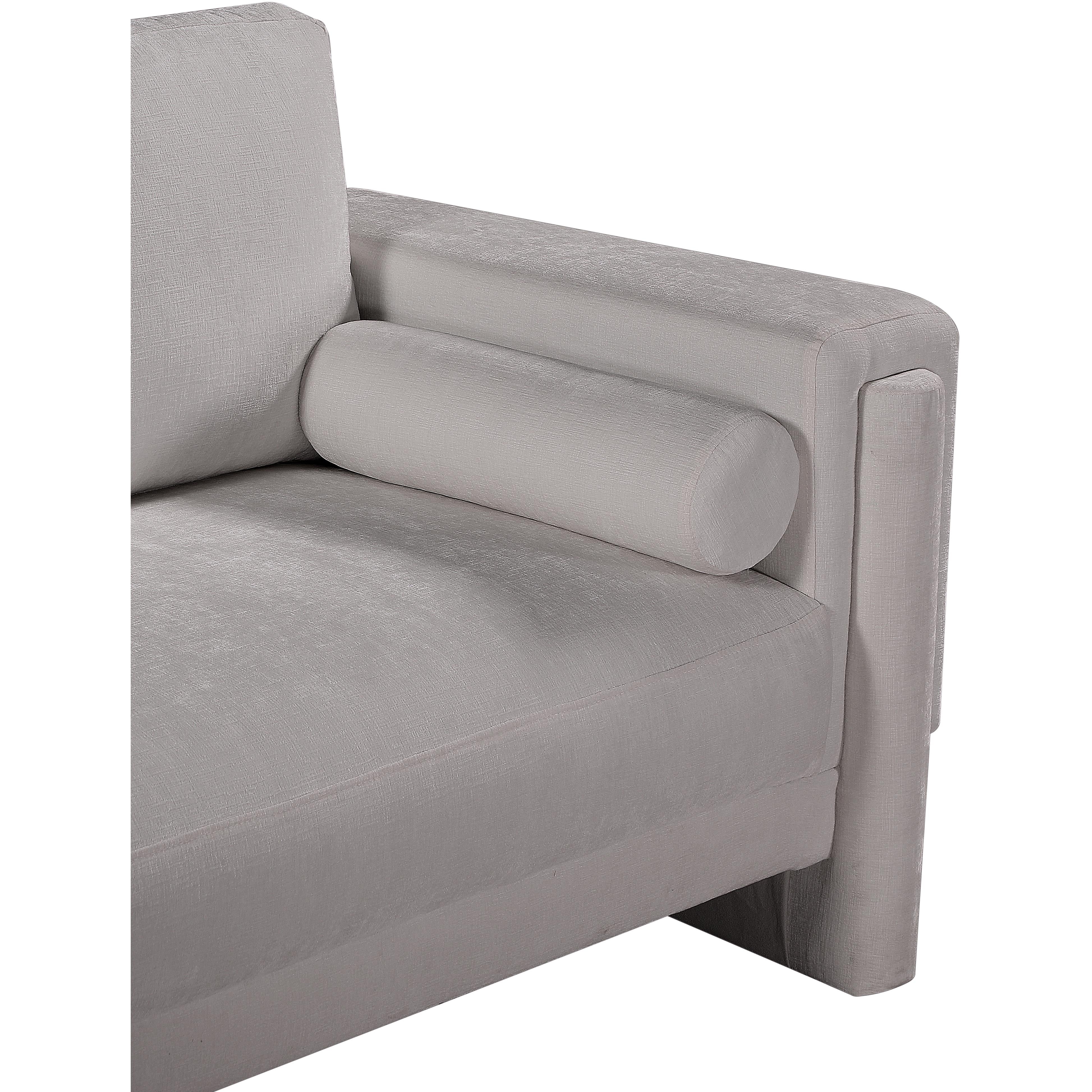 Meridian Madeline Grey Chenille Fabric Chair