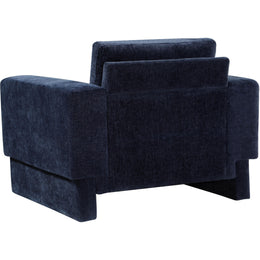 Meridian Madeline Navy Chenille Fabric Chair