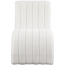 Meridian Orian Cream Teddy Fabric Chaise