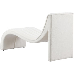 Meridian Orian Cream Teddy Fabric Chaise