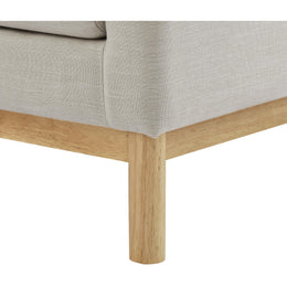Meridian Langham Beige Linen Textured Fabric Chair