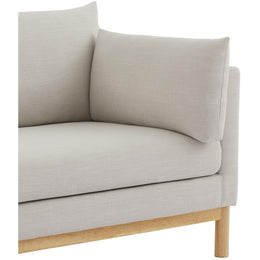 Meridian Langham Beige Linen Textured Fabric Chair