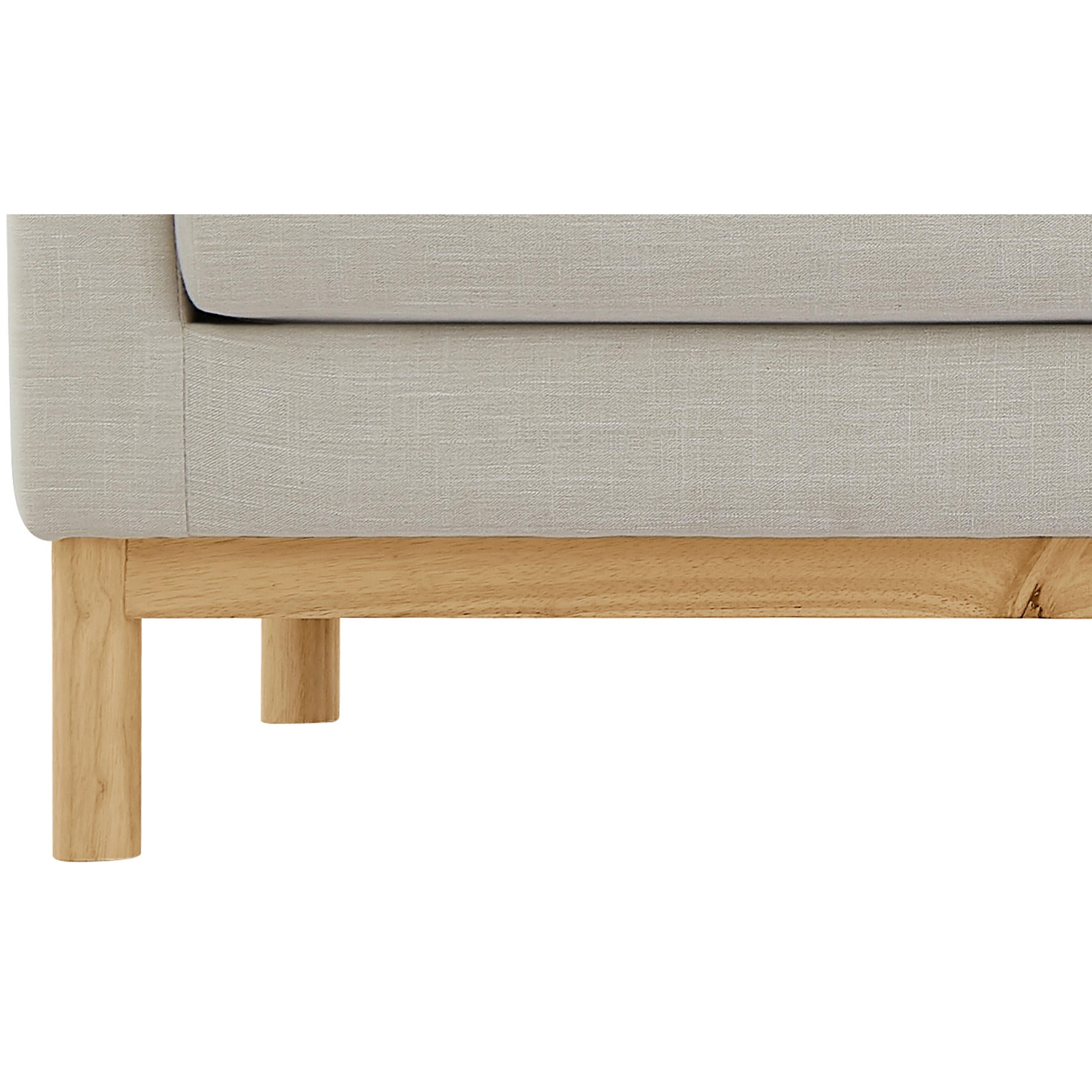 Meridian Langham Beige Linen Textured Fabric Chair