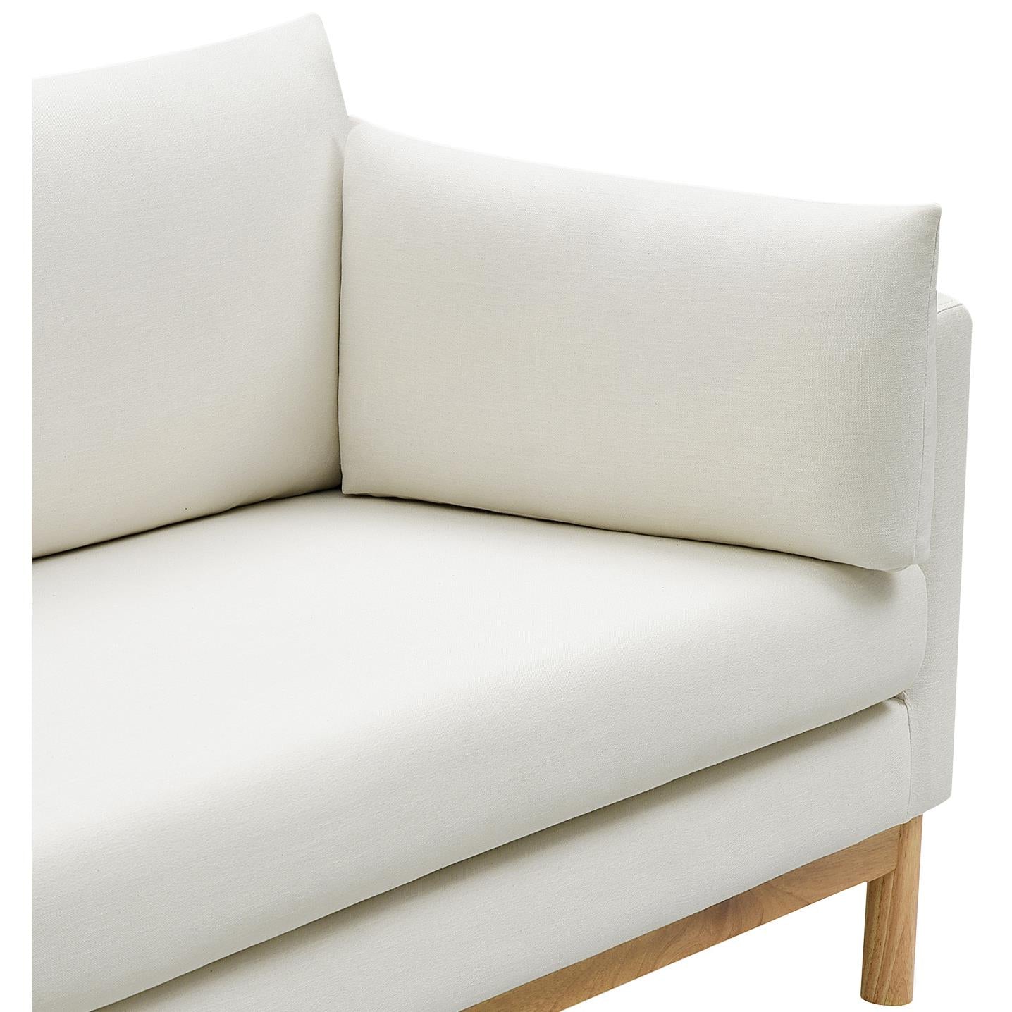 Meridian Langham Cream Linen Textured Fabric Chair