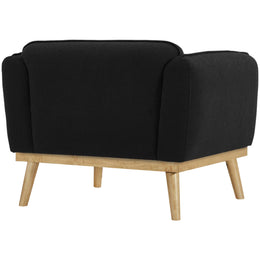 Meridian Nolita Black Boucle Fabric Chair
