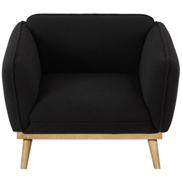 Meridian Nolita Black Boucle Fabric Chair