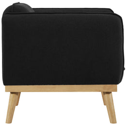 Meridian Nolita Black Boucle Fabric Chair