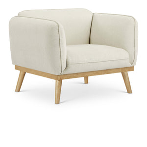 Meridian Nolita Cream Boucle Fabric Chair