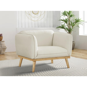 Meridian Nolita Cream Boucle Fabric Chair