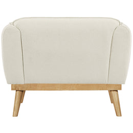 Meridian Nolita Cream Boucle Fabric Chair