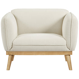 Meridian Nolita Cream Boucle Fabric Chair