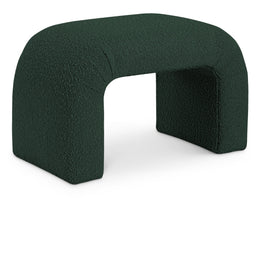 Meridian Niagara Green Boucle Fabric Bench