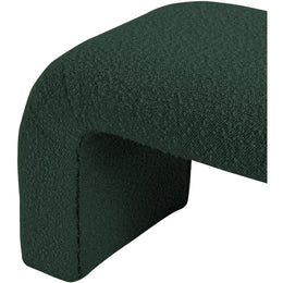 Meridian Niagara Green Boucle Fabric Bench