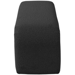 Meridian Niagara Black Boucle Fabric Bench