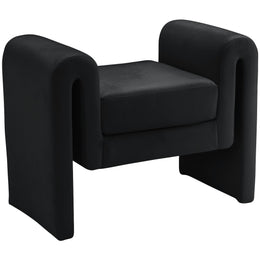 Meridian Sloan Black Velvet Bench