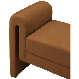 Meridian Sloan Saddle Velvet Bench