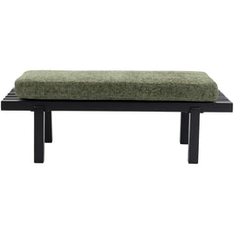 Meridian Naya Green Chenille Fabric Bench
