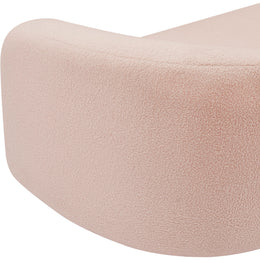 Meridian Kali Pink Faux Shearling Teddy Fabric Chair