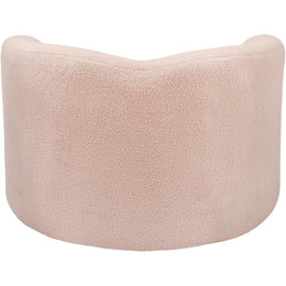 Meridian Kali Pink Faux Shearling Teddy Fabric Chair