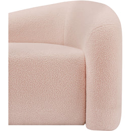 Meridian Kali Pink Faux Shearling Teddy Fabric Chair