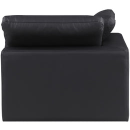Meridian Comfy Black Vegan Leather Modular Corner Chair
