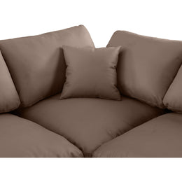 Meridian Comfy Brown Vegan Leather Modular Corner Chair