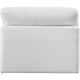 Meridian Comfy Cream Velvet Modular Armless Chair